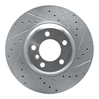 R1 Concepts EDZ-31058R Brake Rotor Drilled and Slotted Silver
